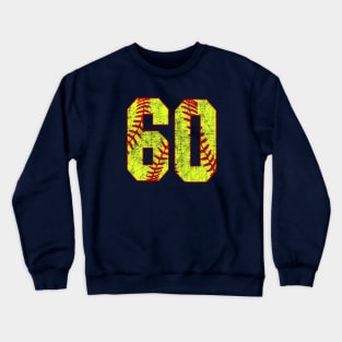 Fastpitch Softball Number 60 #60 Softball Shirt Jersey Uniform Favorite Player Biggest Fan Crewneck Sweatshirt